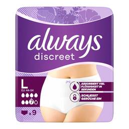 Abbildung: Always discreet Inkontinenz Pants plus L 9 St, Binden PZN 19224943