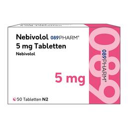 Abbildung: Nebivolol 089PHARM 5 mg Tabletten 50 St, Tabletten PZN 19229449