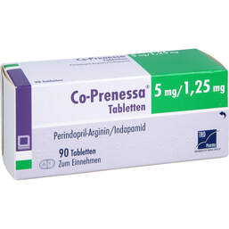 Abbildung: CO-Prenessa 5 mg / 1,25 mg Tabletten 90 St, Tabletten PZN 19232055