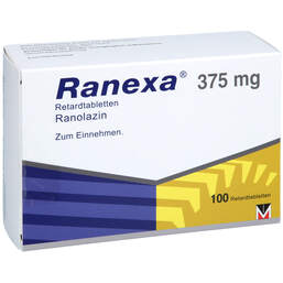 Abbildung: Ranexa 375 mg Retardtabletten 100 St, Retard-Tabletten PZN 19234284