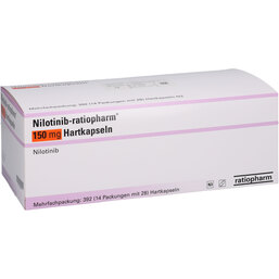 Abbildung: Nilotinib-ratiopharm 150 mg Hartkapseln 14X28 St, Hartkapseln PZN 19238313