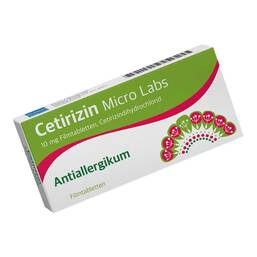 Abbildung: Cetirizin Micro Labs 10 mg Filmtabletten 100 St, Filmtabletten PZN 19249297