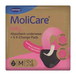 Abbildung: Molicare lady Absorbent underwear + 5 Pads Größe M 1 St PZN 19263452
