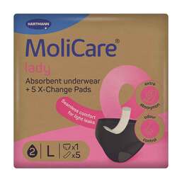 Abbildung: Molicare lady Absorbent underwear + 5 Pads Größe L 1 St PZN 19263475