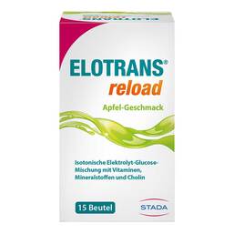 Abbildung: Elotrans reload Elektrolyt-Pulver Apfel Beutel 15X7.45 g, Pulver PZN 19268573