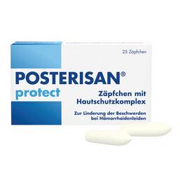 Abbildung: Posterisan protect Suppositorien 25 St, Suppositorien PZN 19269288