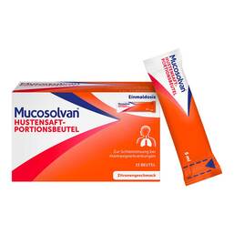 Abbildung: Mucosolvan Hustensaft-Portionsbeutel 15X5 ml, Lösung zum Einnehmen PZN 19270239