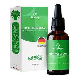 Abbildung: Methylenblau hochwertige 1% Lösung vegan 100 ml, Flüssigkeit PZN 19274148