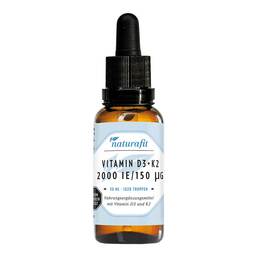 Abbildung: Naturafit Vitamin D3 + K2 2000 I.E. / 150 µg Tropfen 30 ml, Tropfen zum Einnehmen PZN 19274639