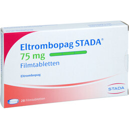 Abbildung: Eltrombopag STADA 75 mg Filmtabletten 28 St, Filmtabletten PZN 19274763