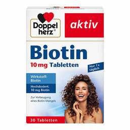 Abbildung: Doppelherz Biotin 10 mg Tabletten 30 St, Tabletten PZN 19289523