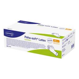 Abbildung: Peha-Soft Latex Comfort Untersuchungshandschuhe unsteril pf XS 100 St, Handschuhe PZN 19296664