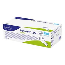 Abbildung: Peha-Soft Latex Comfort Untersuchungshandschuhe unsteril pf S 100 St, Handschuhe PZN 19296670