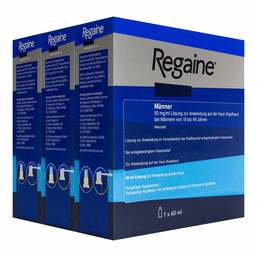 Abbildung: Regaine Männer 50 mg / ml Lösung z.Anw.a.d.Kopfhaut 3X60 ml, Lösung PZN 19299421