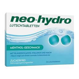 Abbildung: Neo-Hydro Lutschtabletten Menthol zuckerfrei 24 St, Lutschtabletten PZN 19306747