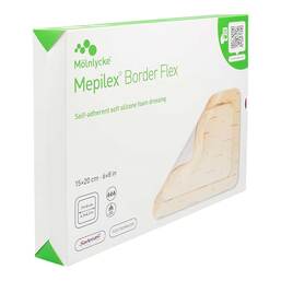 Abbildung: Mepilex Border Flex Schaumverband haft.15x20 cm 10 St, Verband PZN 19341548