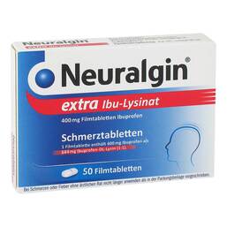 Abbildung: Neuralgin extra Ibu-Lysinat Filmtabletten 50 St, Filmtabletten PZN 19344570
