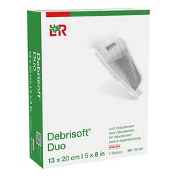 Abbildung: Debrisoft Duo Wundbettvorbereitung 13x20 cm 5 St, Kompressen PZN 19344989 