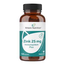 Abbildung: Zink 25 mg Immunsystem Plus hochdosiert + vegan Kapseln 120 St, Kapseln PZN 19345486