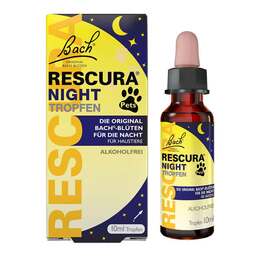 Abbildung: Bachblüten Original Rescura Night Pets Tropfen alkoholfrei 10 ml, Tropfen PZN 19346333