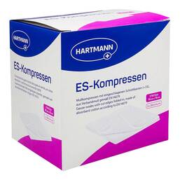 Abbildung: ES-Kompressen steril 10x10 cm 12fach Großpackung 5X20 St, Kompressen PZN 19346758