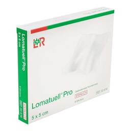 Abbildung: Lomatuell Pro 5x5 cm steril 8 St, Verband PZN 19346882