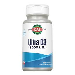Abbildung: Vitamin D3 3000 I.E. Ultra Kal Tabletten 100 St, Tabletten PZN 19349248