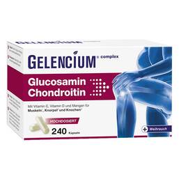Abbildung: Gelencium Glucosamin Chondroitin hochdosiert mit Vitamin C Kapseln 240 St, Kapseln PZN 19360273