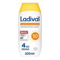 Abbildung: Ladival empfindliche & normale Haut Lotion LSF 50 + 200 ml, Lotion PZN 19362645