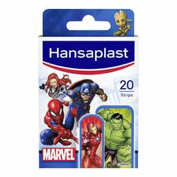 Abbildung: Hansaplast Kinder Pflasterstrips Marvel 20 St, Pflaster PZN 19374140