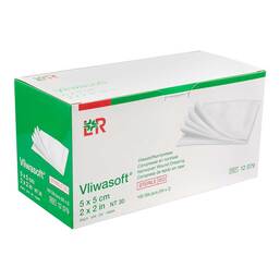 Abbildung: Vliwasoft Vlieskompressen steril 5x5 cm 6l. 50X2 St, Kompressen PZN 19377167