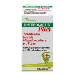 Abbildung: Enterolactis Plus Kapseln 15 St, Kapseln PZN 19379781