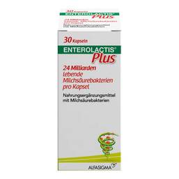 Abbildung: Enterolactis Plus Kapseln 30 St, Kapseln PZN 19379798