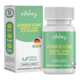 Abbildung: Astragalus Extrakt 10.000 mg hochdosiert Kapseln 90 St, Kapseln PZN 19383127