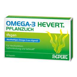 Abbildung: Omega-3 Hevert pflanzlich Weichkapseln 60 St, Weichkapseln PZN 19383535