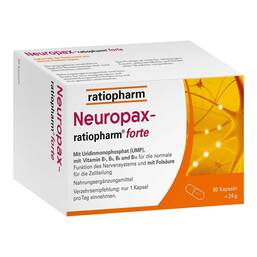 Abbildung: Neuropax-ratiopharm forte Kapseln 80 St, Kapseln PZN 19386580