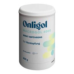 Abbildung: Onligol Macrogol 4000 Pulver zur Herstellung e.Lösung Dose 400 g, Pulver PZN 19388337