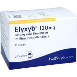 Abbildung: Elyxyb 120 mg / 4,8 ml Lösung zum Einnehmen i.Einzeldosis-Beh. 2 St, Lösung zum Einnehmen PZN 19390446