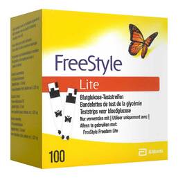 Abbildung: Freestyle Lite Teststreifen ohne Codieren 100 St, Teststreifen PZN 19399884 