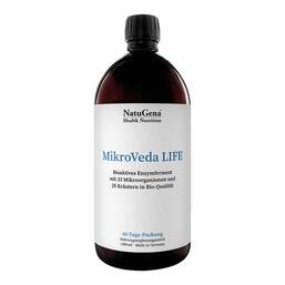 Abbildung: Mikroveda Life 33 Bakterienstämme + 20 Kräuter Bio 1 l, Flüssigkeit PZN 19400535