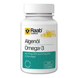 Abbildung: Raab Vitalfood Algenöl Omega-3 Kapseln 75 St, Kapseln PZN 19401210