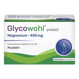 Abbildung: Glycowohl Magnesium 400 mg hochdosiert vegan Kapseln  200 St, Kapseln PZN 19404504