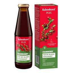 Abbildung: Rabenhorst Cranberry Plus Saft 450 ml, Saft PZN 19405969