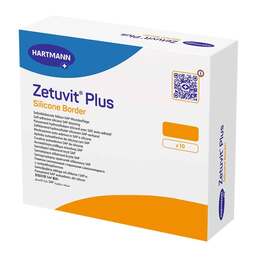 Abbildung: Zetuvit Plus Silicone Border steril 12,5x12,5 cm 10 St, Kompressen PZN 19429295