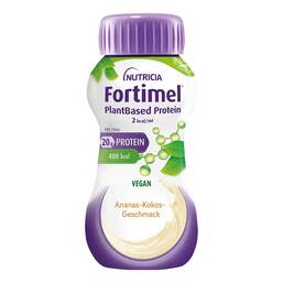 Abbildung: Fortimel Plantbased Protein 2 kcal Ananas-Kokos 8X4X200 ml, Flüssigkeit PZN 19450183