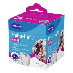 Abbildung: Peha-Haft easy Fixierbinde 6 cmx4 m weiß 1 St, Binden PZN 19452868