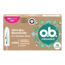 Abbildung: O.B. Tampons Organic mini 16 St, Tampon PZN 19454614