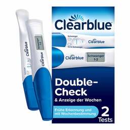 Abbildung: Clearblue Schwangerschaftstest Kombipack Urin 2 St, Kombipackung PZN 19455602