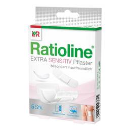 Abbildung: Ratioline Extra Sensitiv Pflaster 2 Größen 5 St, Pflaster PZN 19456582