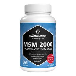 Abbildung: MSM 2000 + Vitamin C Acerola Extrakt Tabletten 365 St, Tabletten PZN 19460081